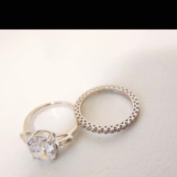 Radiance by Absolute Simulated Diamond & Eternity Band Ring Size 9 - Picture 2 of 4